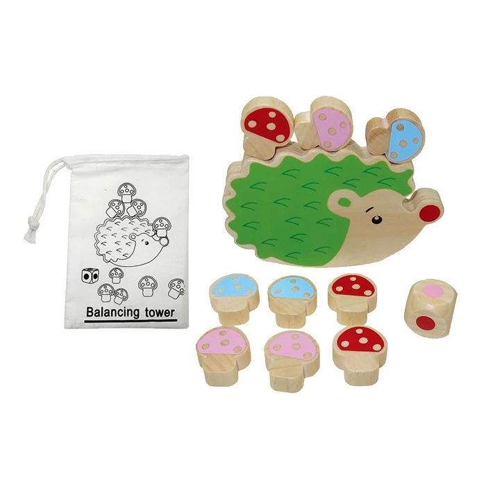 Merkloos Houten Balanceerspel Egel 3 Merkloos Houten Balanceerspel Egel