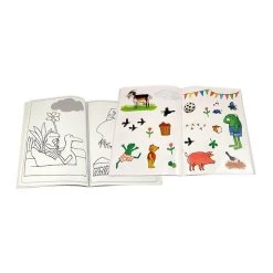 Merkloos Kikker Sticker & Color