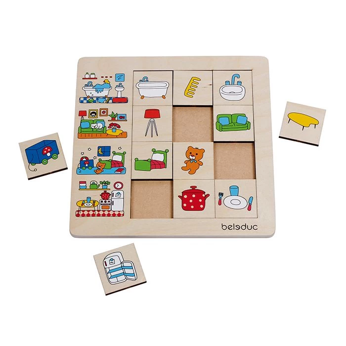 Beleduc Houten Sorteerpuzzel Thuis 3 Beleduc Houten Sorteerpuzzel Thuis
