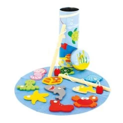 Merkloos Visspel In Koker