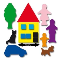 Merkloos Plakfiguren Huisje Boompje Beestje