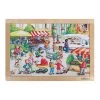 Beleduc Houten Raampuzzel Markt -Speelgoedwinkel 12002 a kopie 1