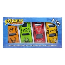 Merkloos 4 Auto's In Doosje