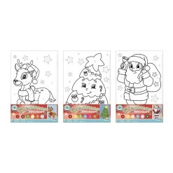 Merkloos Kerstmis Canvas Kleuren Op Nummer