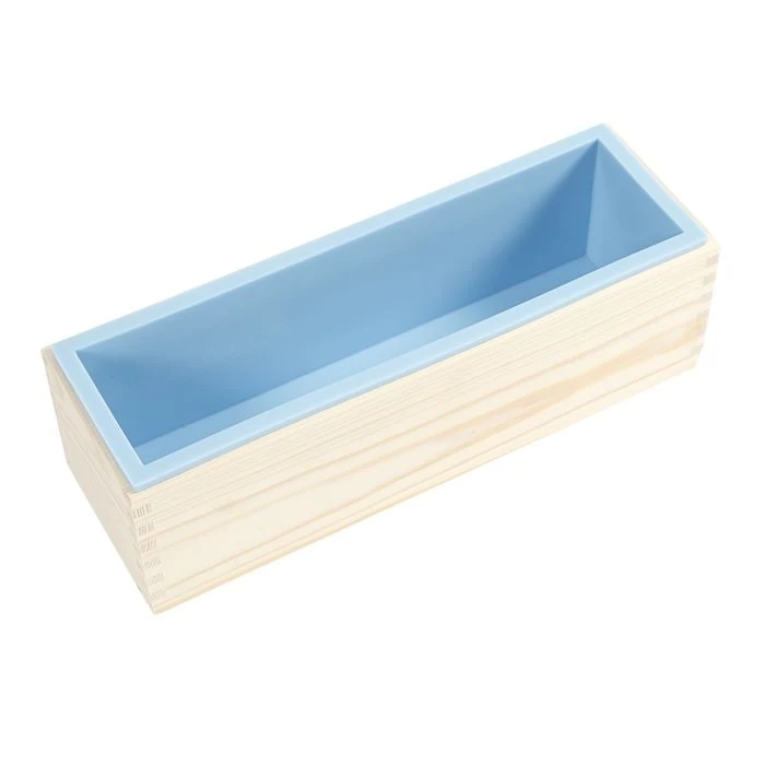 Merkloos Silicone Vorm In Houten Box, Rechthoek 3 Merkloos Silicone Vorm In Houten Box, Rechthoek