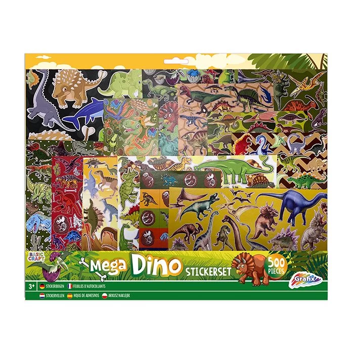 Merkloos Sticker Set Dino 500 Stuks 3 Merkloos Sticker Set Dino 500 Stuks