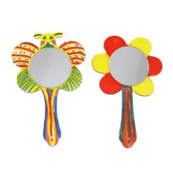 Merkloos Knutsel Handspiegel Klein Van Hout