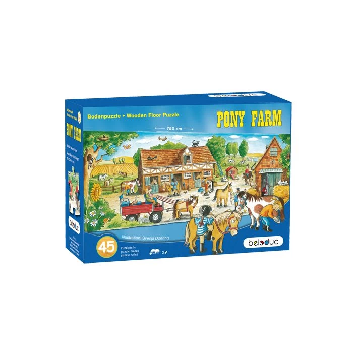 Beleduc Houten Vloerpuzzel Paardenstal 3 Beleduc Houten Vloerpuzzel Paardenstal