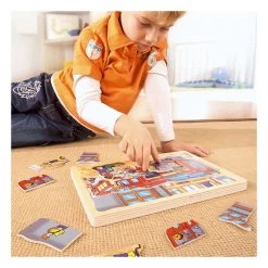 Beleduc Houten Lagen Puzzel Brandweer