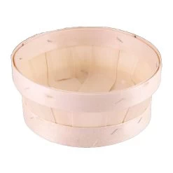 Merkloos Knutsel Mandje Rond Van Hout