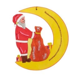 Merkloos Knutsel Kersthanger Kerstman Van Hout