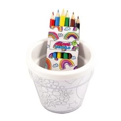 Merkloos Knutsel Bloempot Van Kunststof