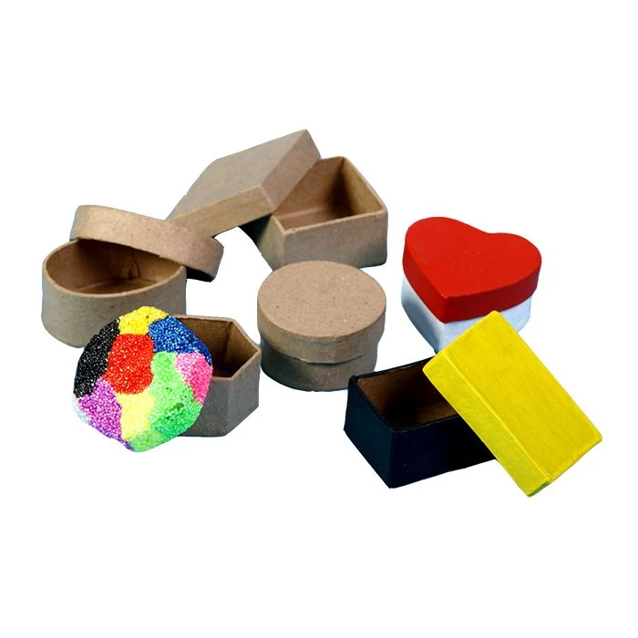 Merkloos Knutsel Mini Doosje Van Papier-maché 3 Merkloos Knutsel Mini Doosje Van Papier-maché