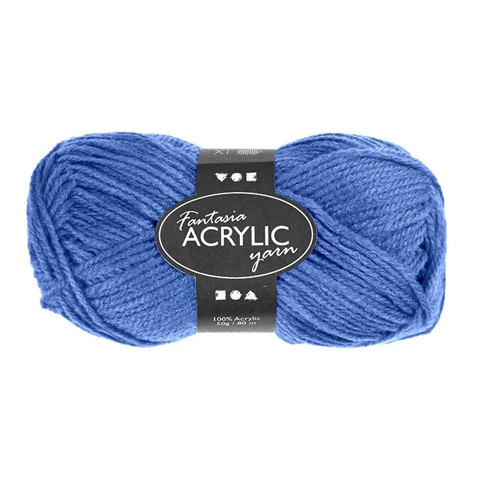 Merkloos Acryl Garen, Blauw 3 Merkloos Acryl Garen, Blauw