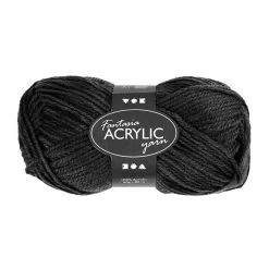 Merkloos Acryl Garen, Zwart