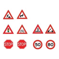 Merkloos Verkeerslicht En -borden