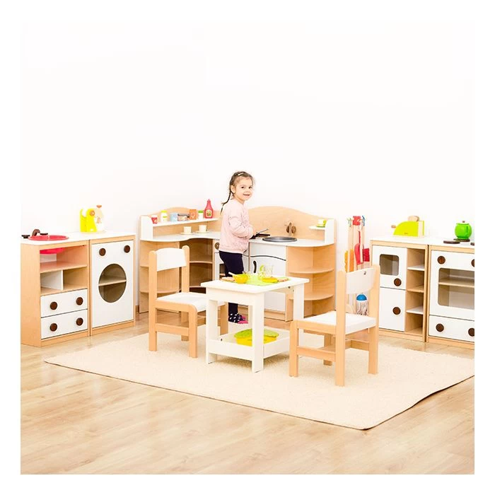 Merkloos Houten Hoekkeuken Wit 3 Merkloos Houten Hoekkeuken Wit