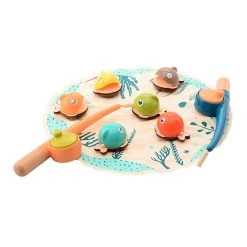 Houten Visspel In Doos