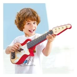 Hape Leer Met Licht Ukulele Rood