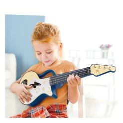 Hape Leer Met Licht Ukulele Blauw