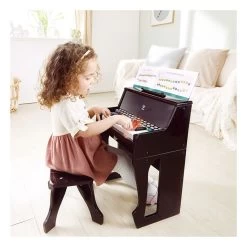Hape Speelgoedpiano Leer Met Licht Zwart