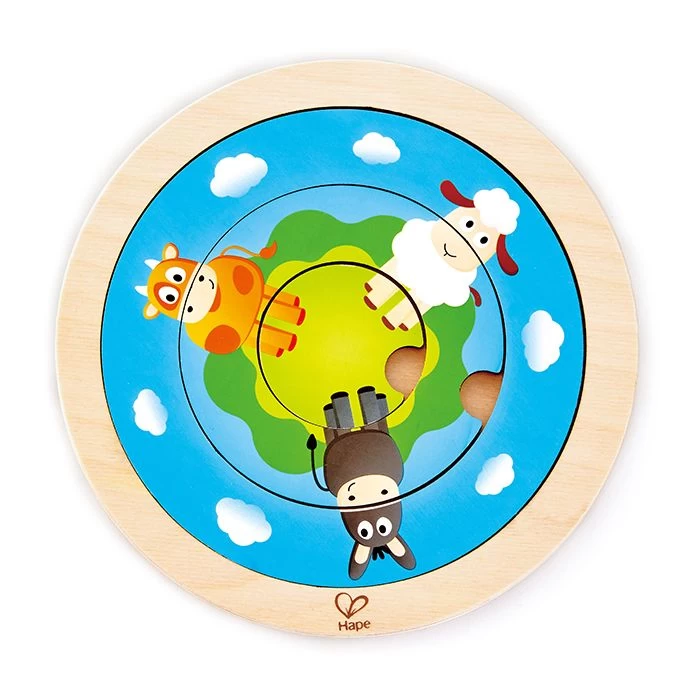 Hape Draaiende Puzzel Boerderij 3 Hape Draaiende Puzzel Boerderij