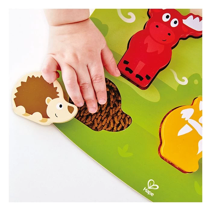 Hape Bosdieren Tastzin Puzzel 3 Hape Bosdieren Tastzin Puzzel